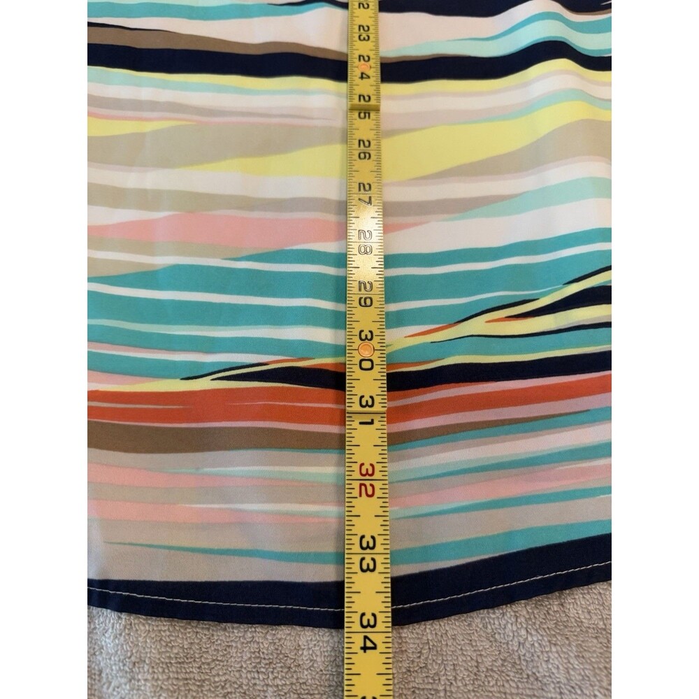 Speechless Women's Multicolor Striped Shift Dress Round Neck Sleeveless Short L - Picture 6 of 8